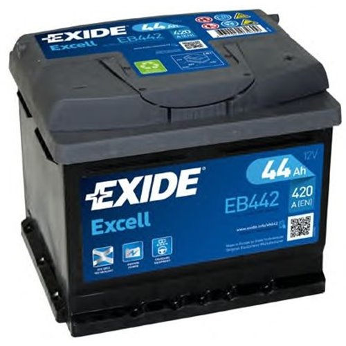 EXIDE EXCELL 12V 44Ah 420A - Borna Normala (dreapta +)