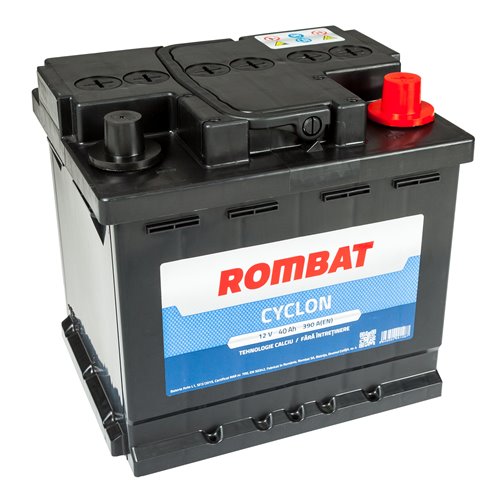 ROMBAT CYCLON 12V 40Ah 390A - Borna Normala (dreapta +)